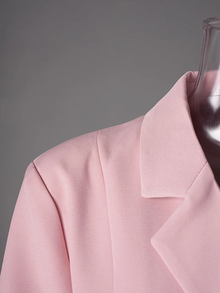 Elegant Lapel Long Sleeve Blazer Jacket