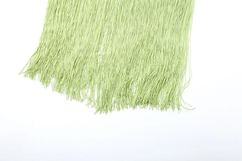 Strapless Tassel Off-shoulder Sleeveless Maxi Long Dress