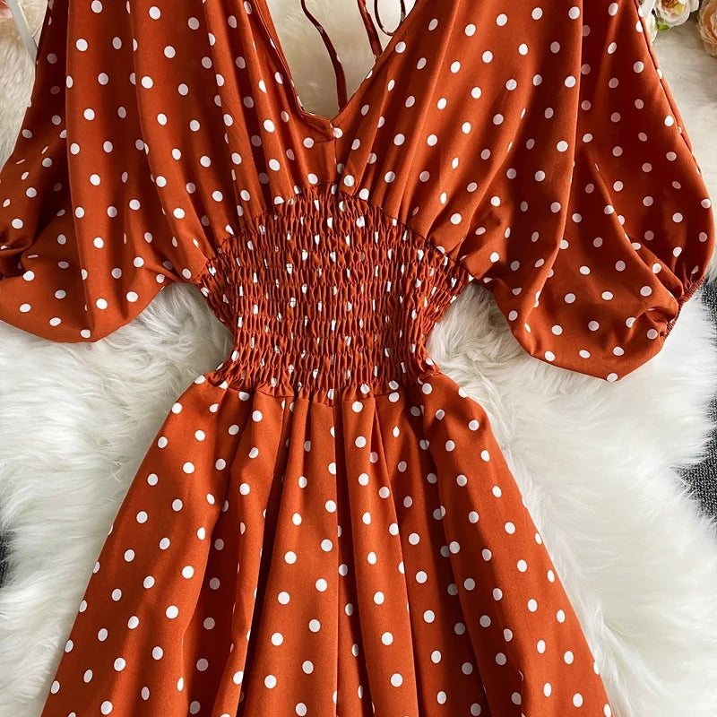 V Neck Dolman Sleeves Floral Print Wide Leg Jumpsuit