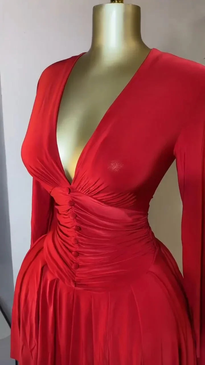 Long Sleeve Elegant Mini Dress