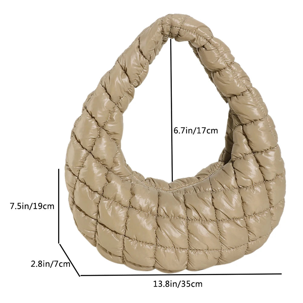 Padded Hobo Versatile Soft Quilted Tote Handbag