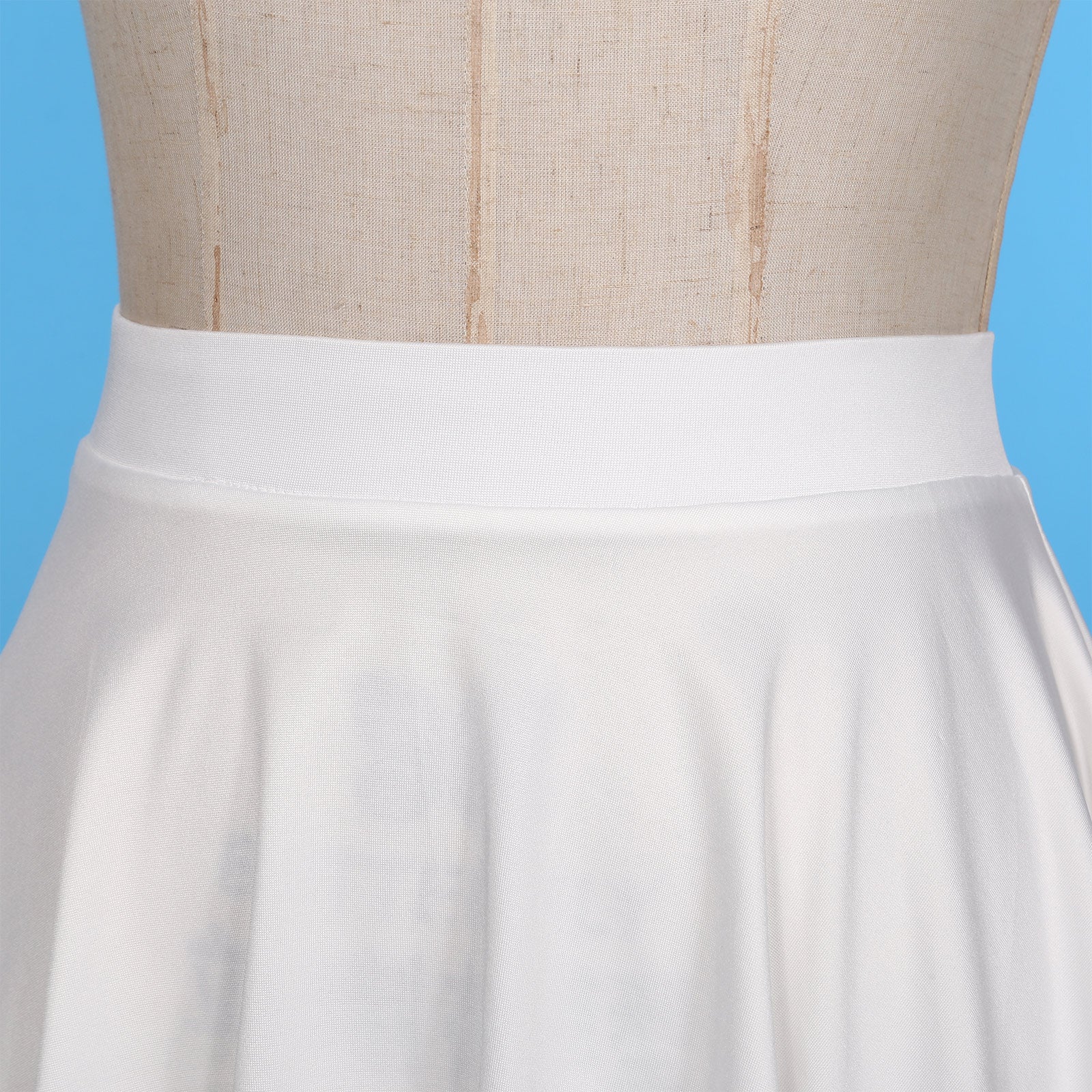 Elastic Waistband Flared Ruffles Skirts