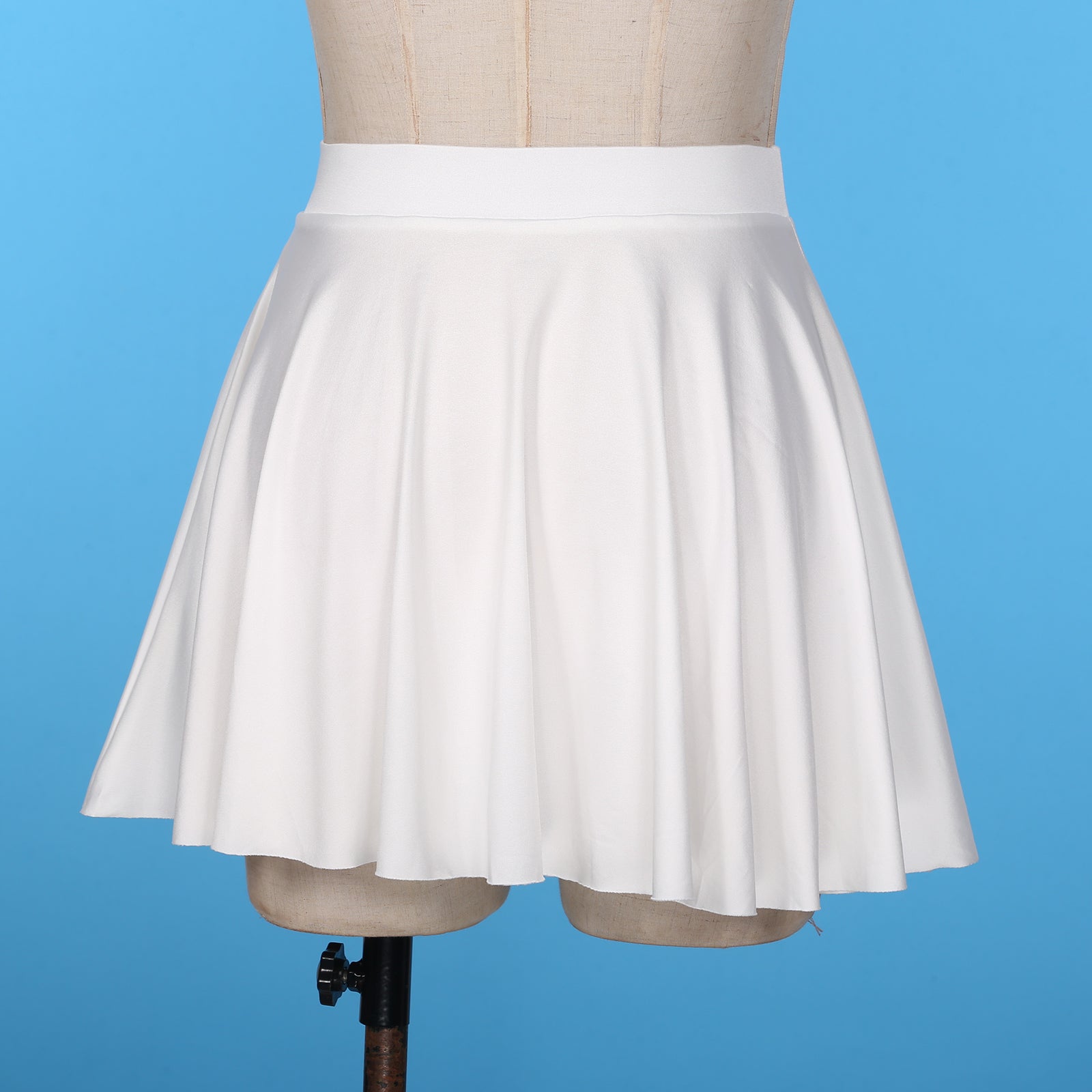 Elastic Waistband Flared Ruffles Skirts