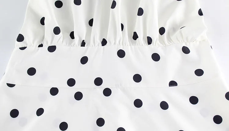 Dot Halter Bandage Slim Backless Dress