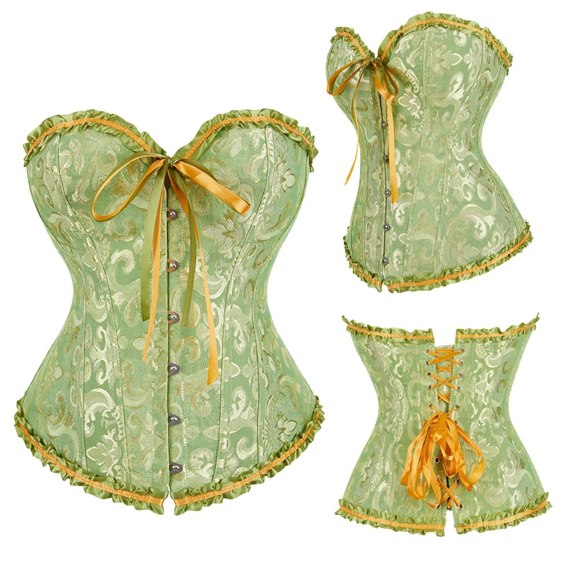 Elegant Gothic Floral Corsets