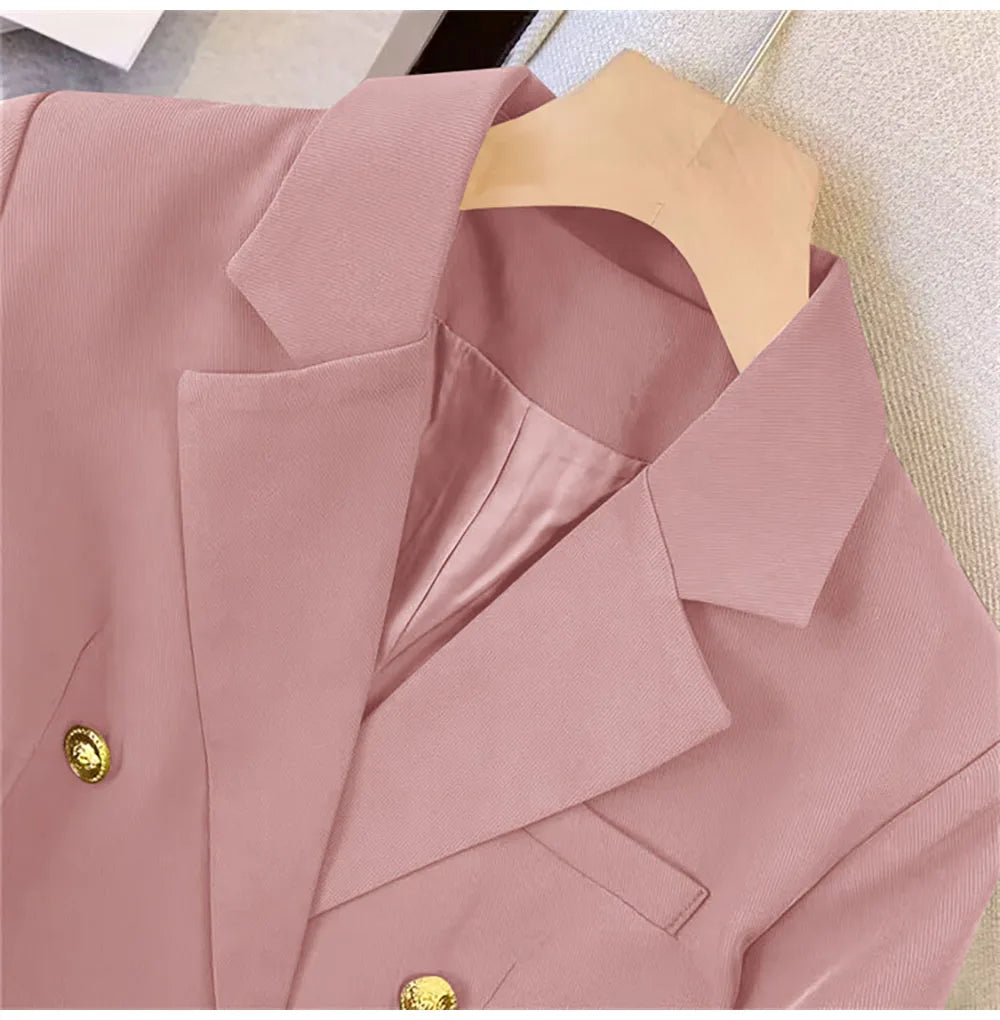 Casual Long Sleeve Slim Double Blazer Jackets