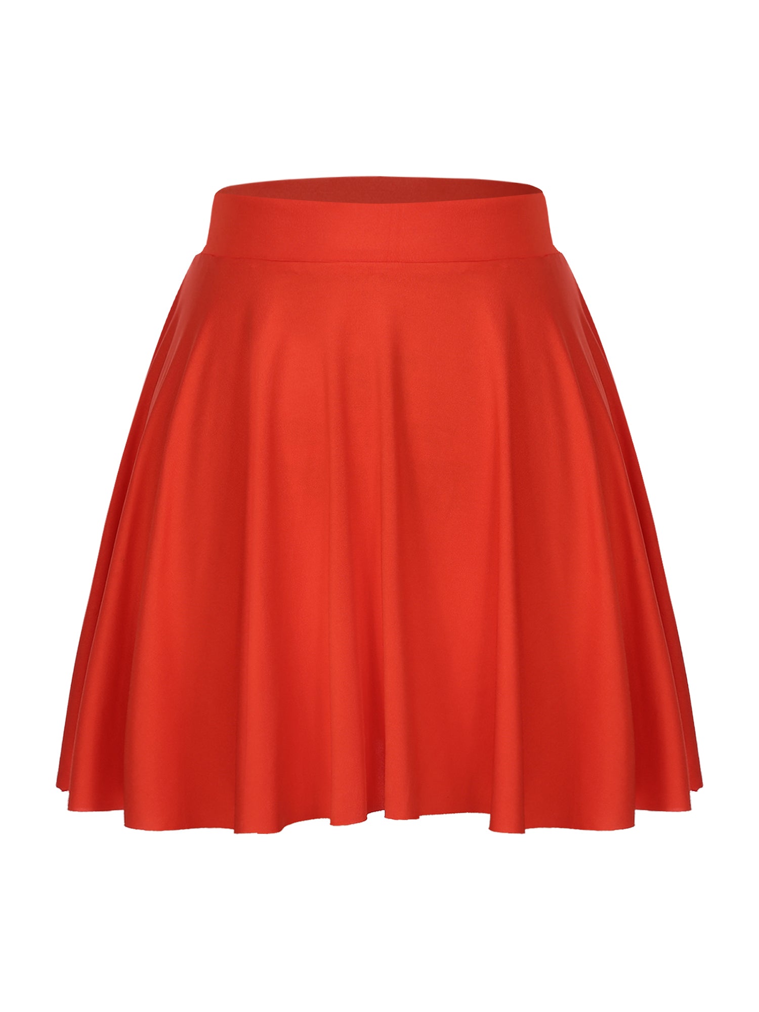 Elastic Waistband Flared Ruffles Skirts