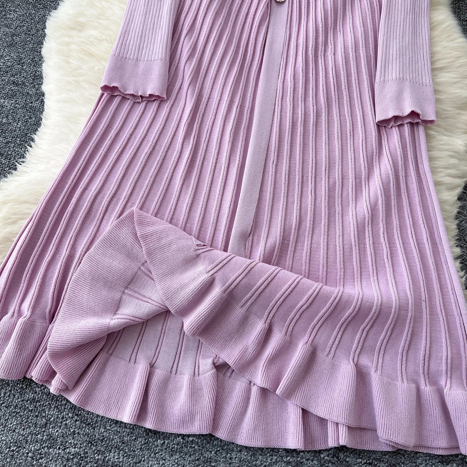 Autumn Knitting Sweater Dress
