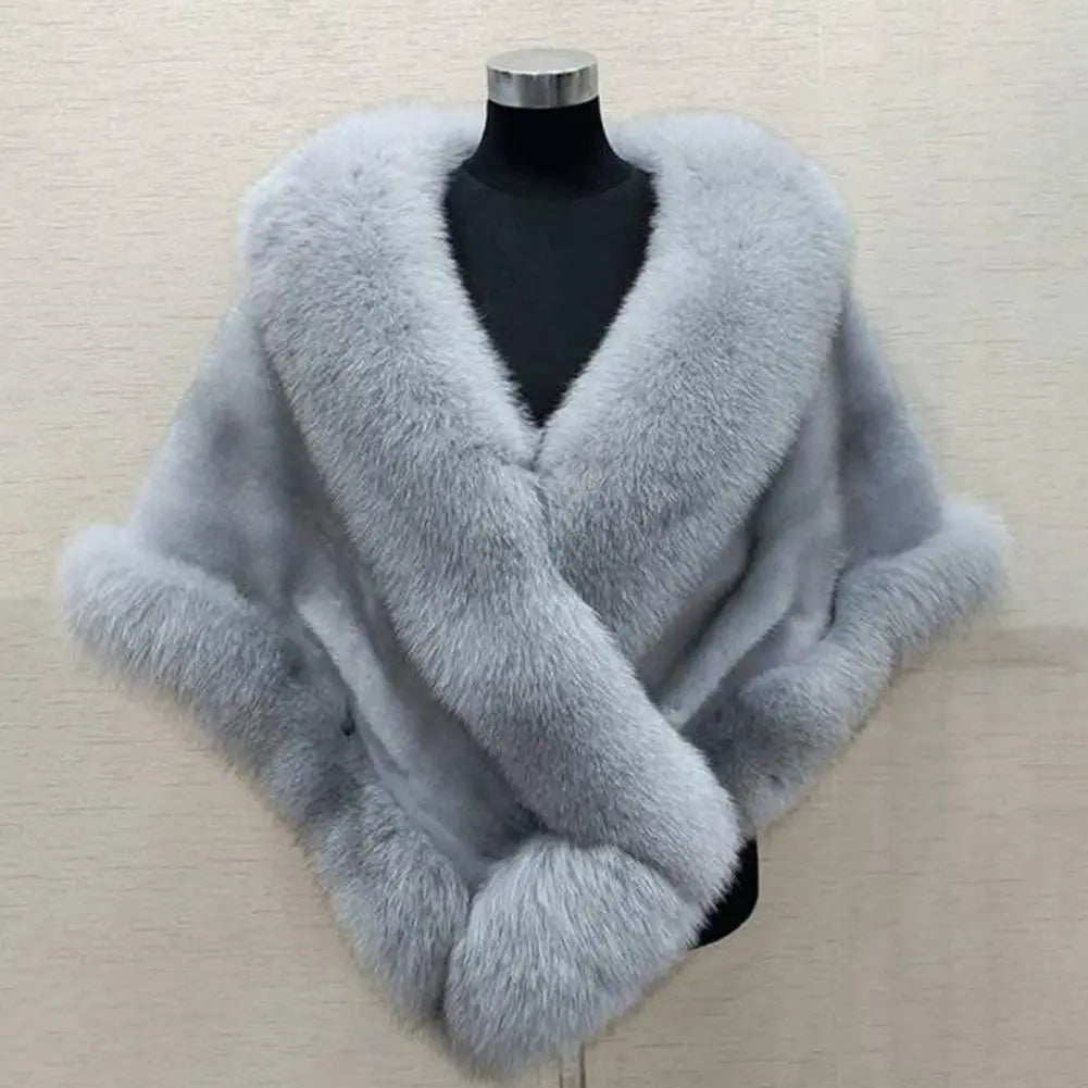 Faux Fur Wraps Winter Coat Warm shawls