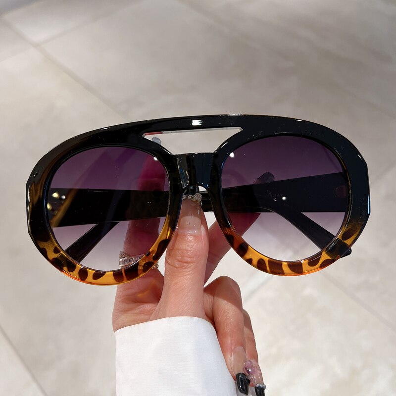 Oversized Round Goggle Trendy Sunglasses