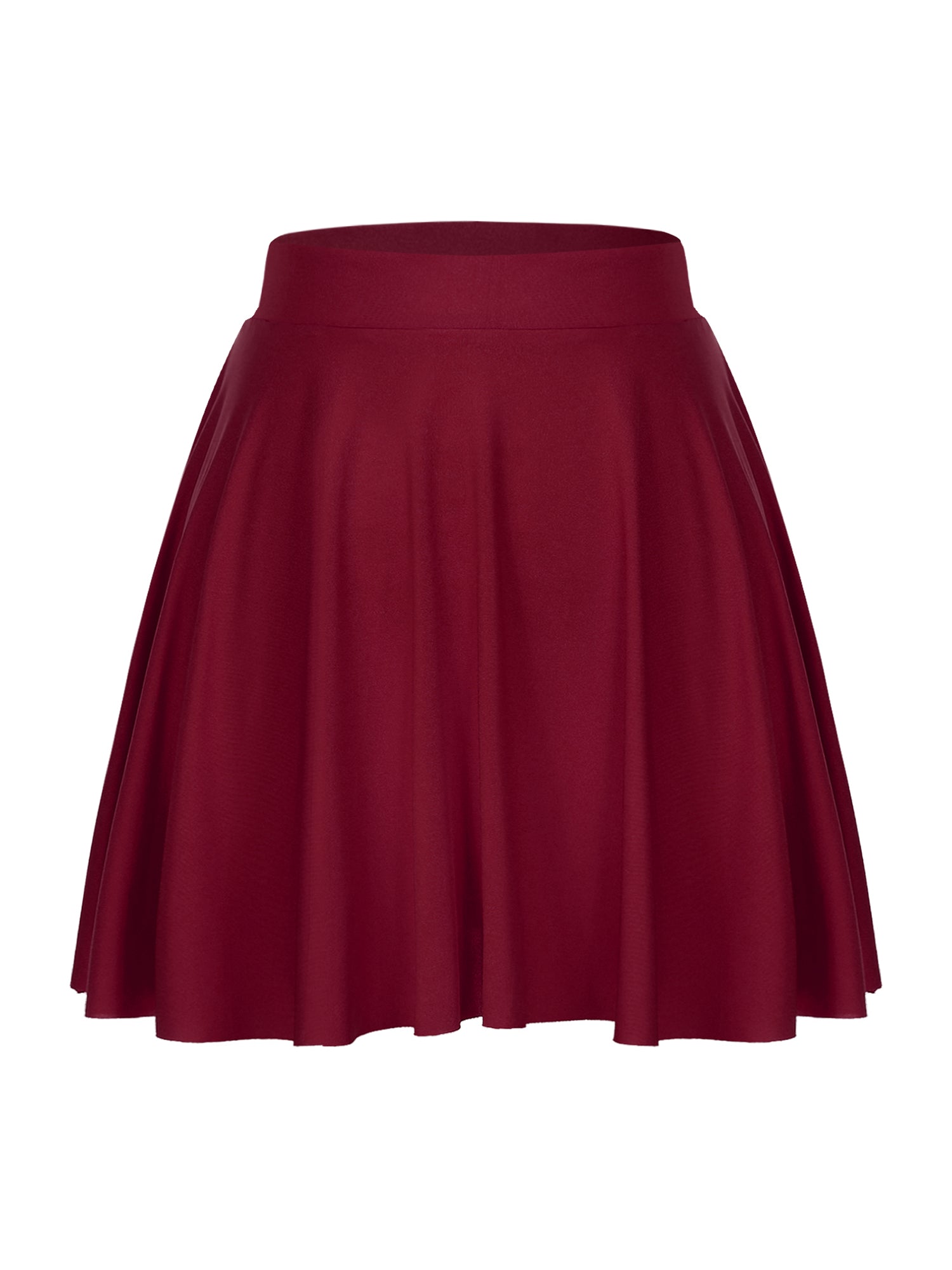 Elastic Waistband Flared Ruffles Skirts