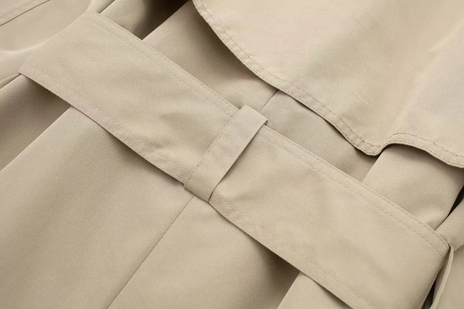 Slim Turn-Down Long Sleeve Trench Coats