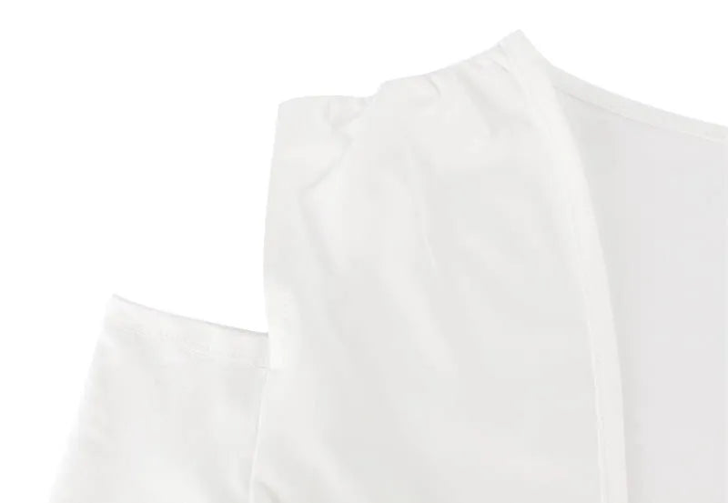 Deep V-Neck Folds Solid Long Sleeves High Split Dress