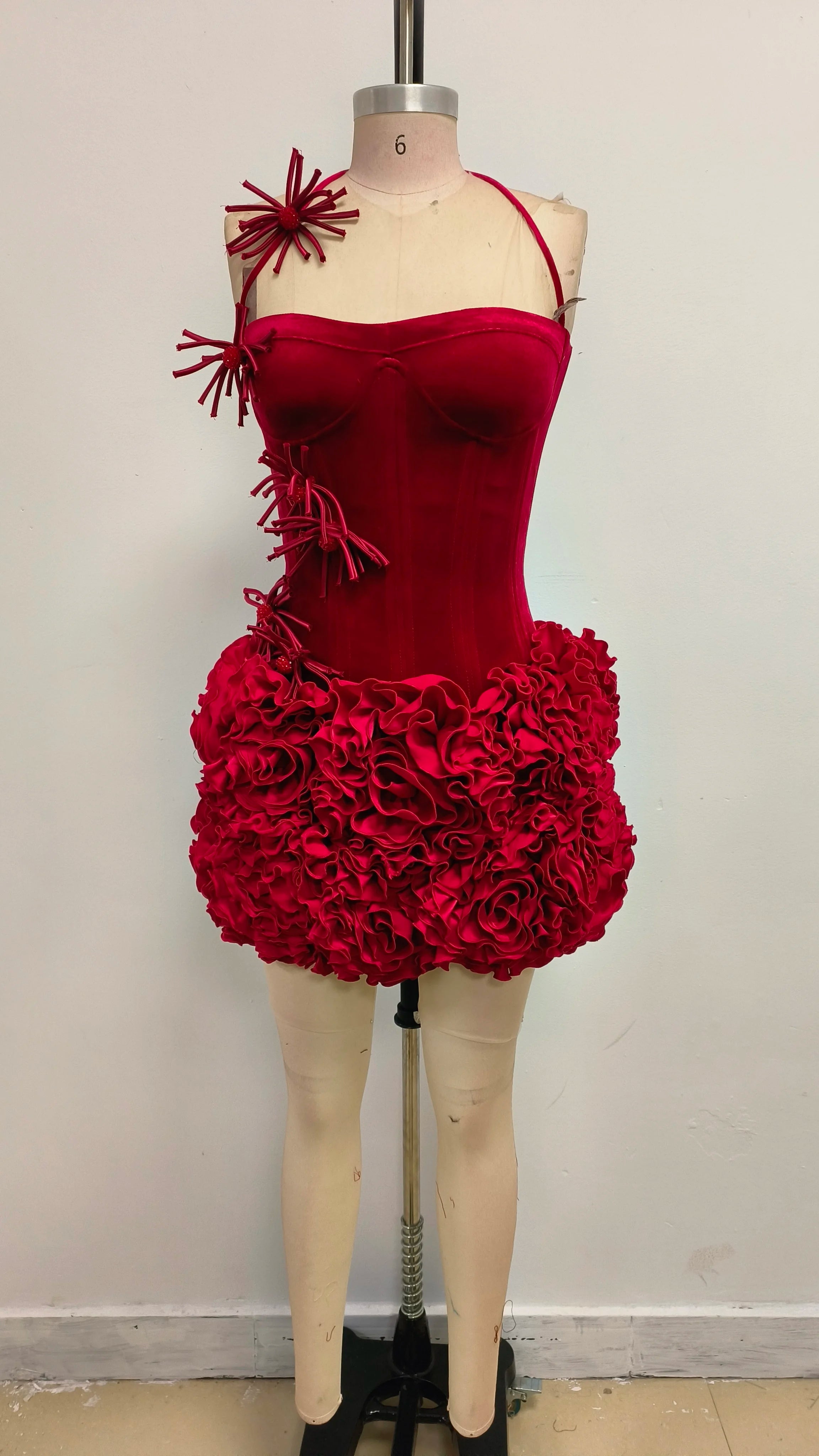 Strapless Laced-up Bodycon Mini Skirt and Top Set