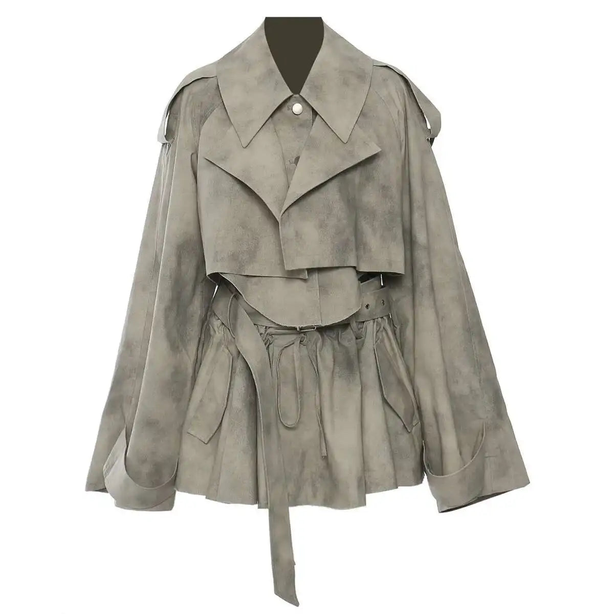 Autumn Winter Women Camouflage Print Single-breasted Coats + High Waist Bandage Skirts Suit