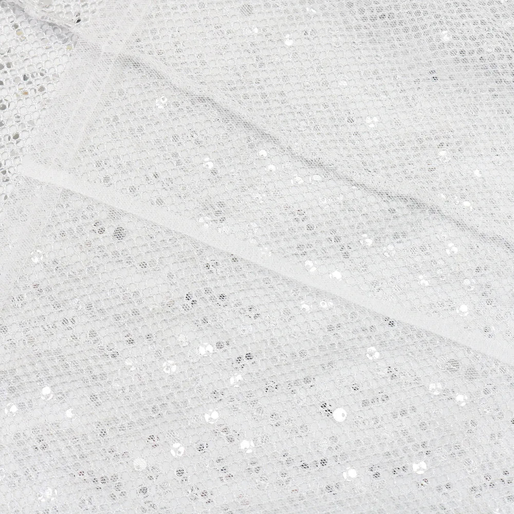 Sequined Sleeveless Cut Out One Shoulder High Split Midi Long Maxi Dress