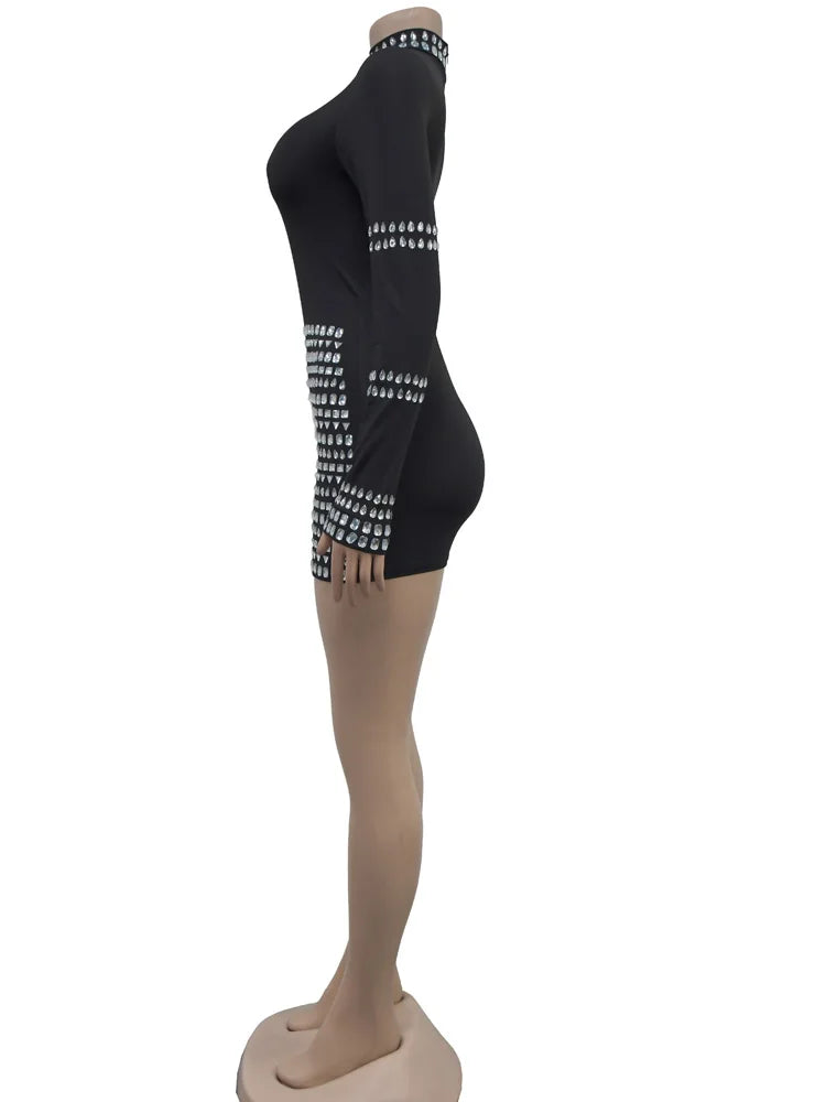 Luxury Diamond Crystal Short Jumpsuit