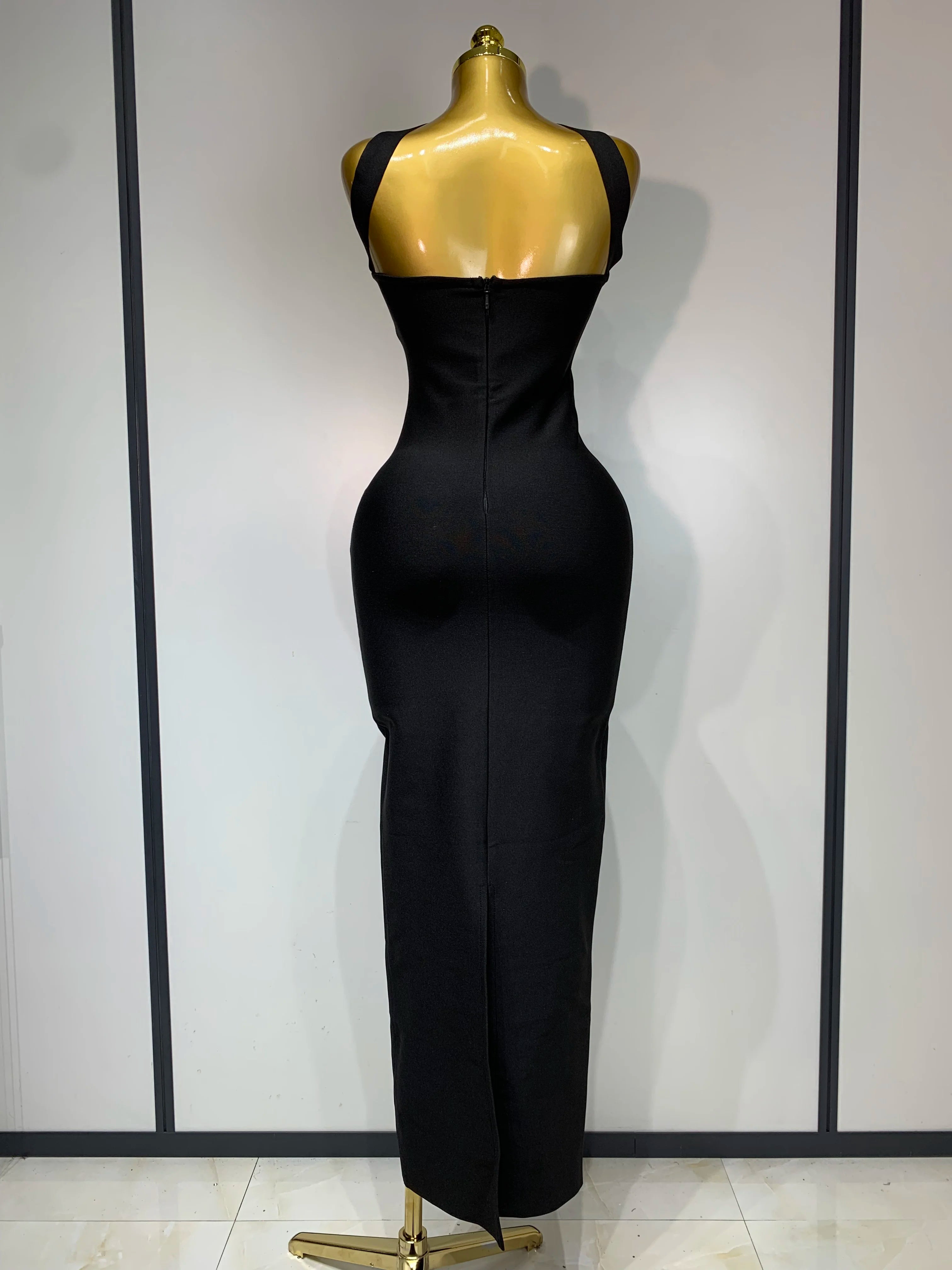 Backless Bodycon Bandage Sleeveless Maxi Long Elegant Luxury Dress