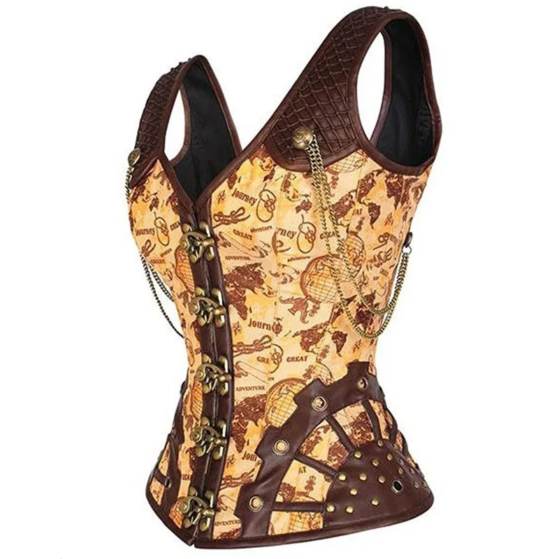 Medieval Steampunk Viking Pirate Gothic Corset