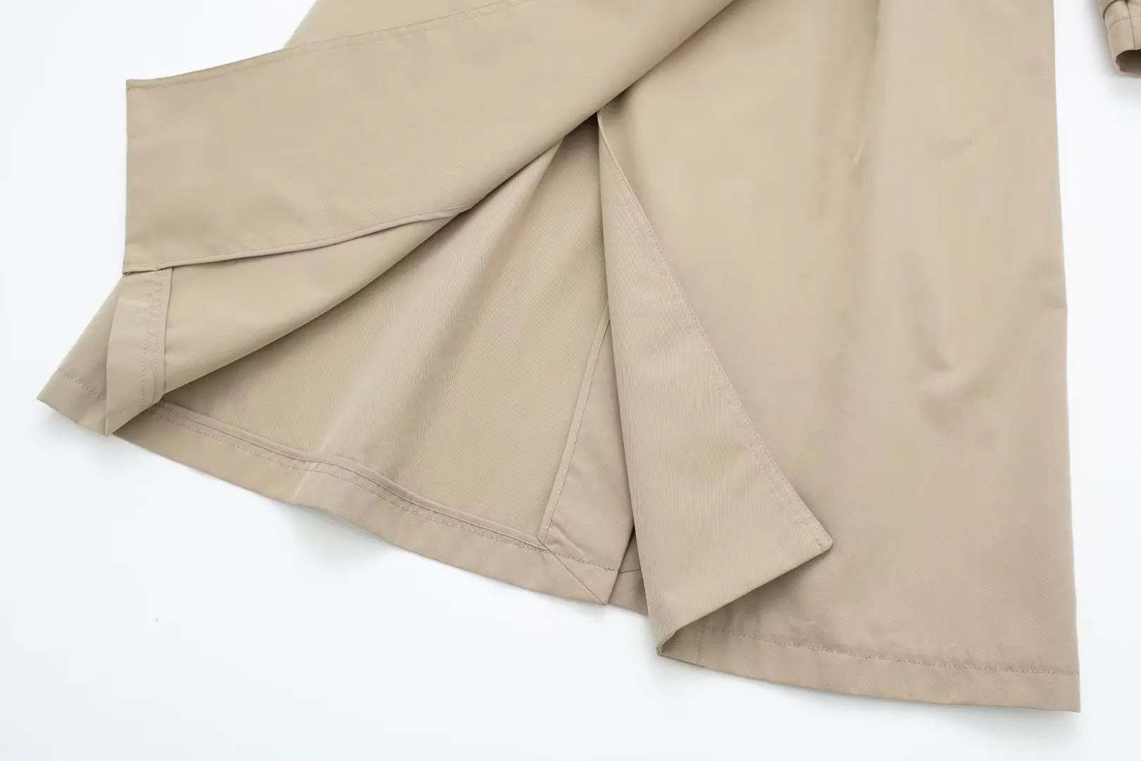 Slim Turn-Down Long Sleeve Trench Coats