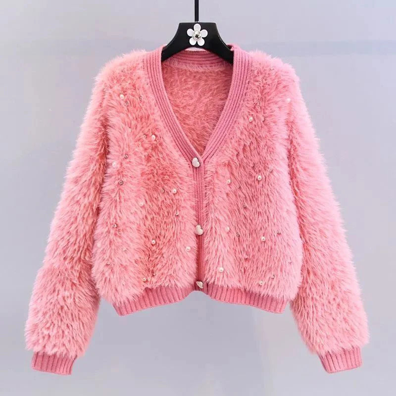 Winter Knitted Oversize Long Sleeve Elegance Sweater Cardigans