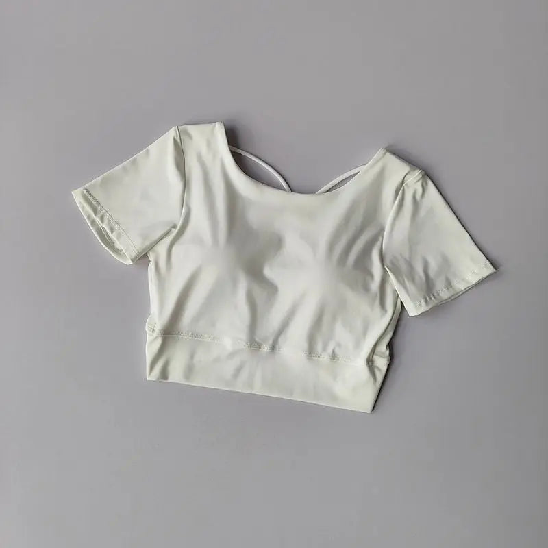 Sporty T-shirts Short Sleeve Crop Tops