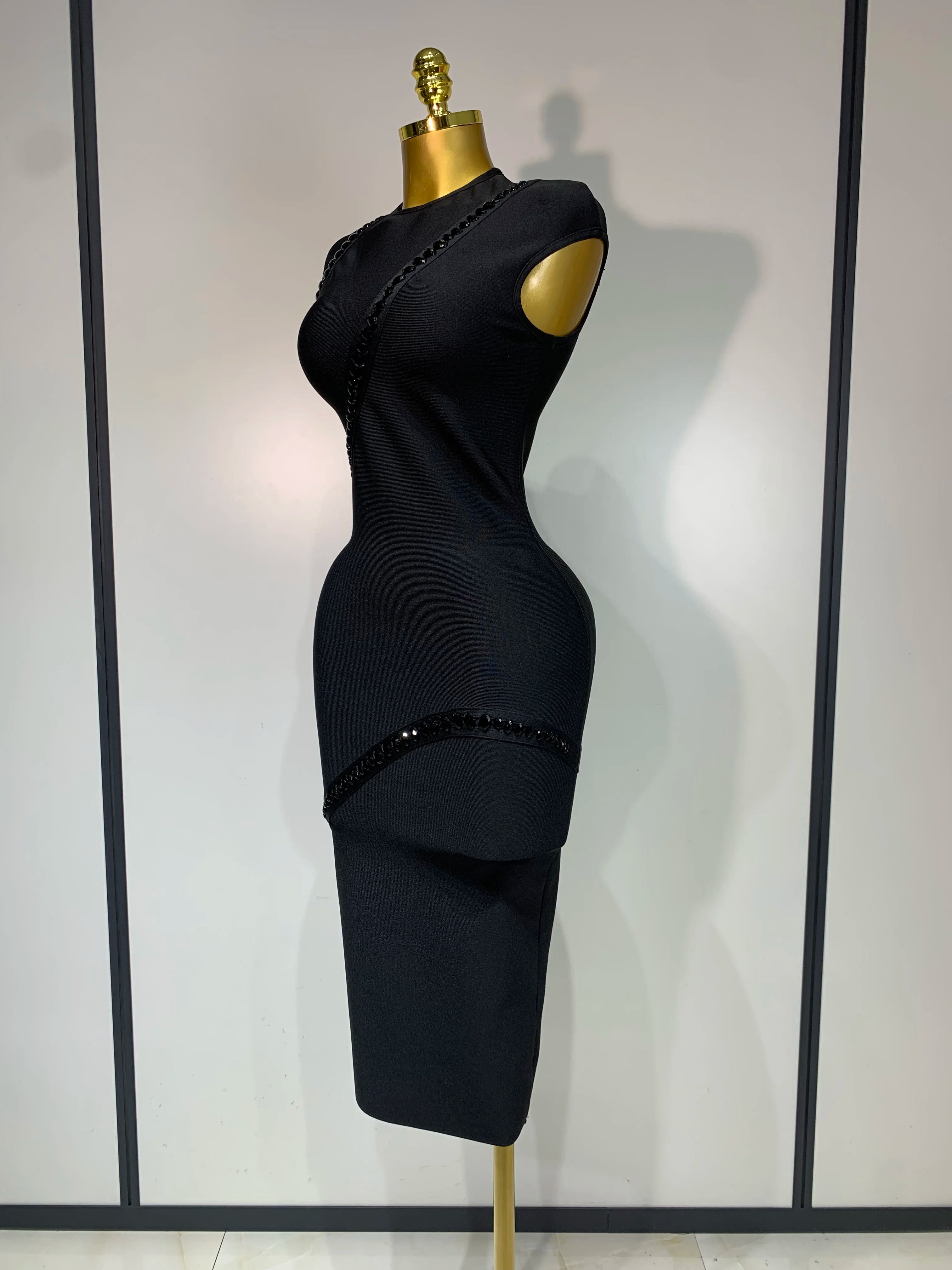 Elegant Bodycon Bandage Luxury Dress