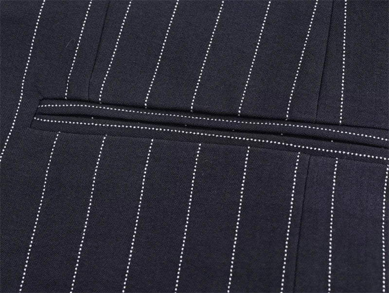 Pinstripe Loose Casual Elegant Chic Suit Coat