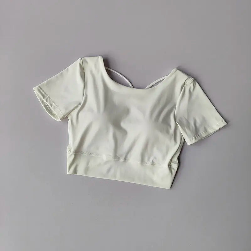 Sporty T-shirts Short Sleeve Crop Tops