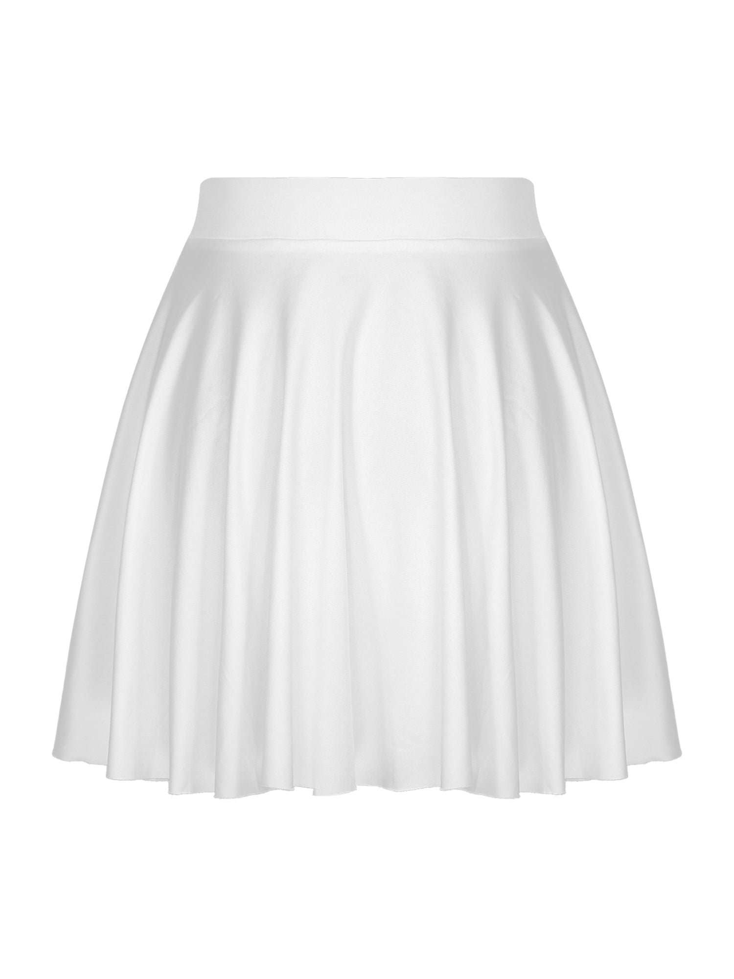 Elastic Waistband Flared Ruffles Skirts