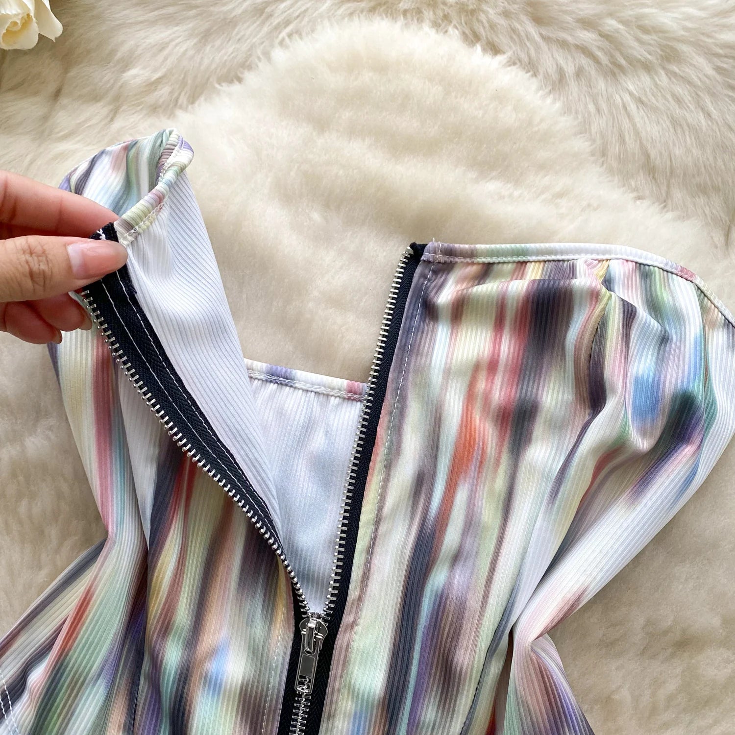 Two Piece Sets Strapless Zipper Tops+Bodycon Long Pants Suits