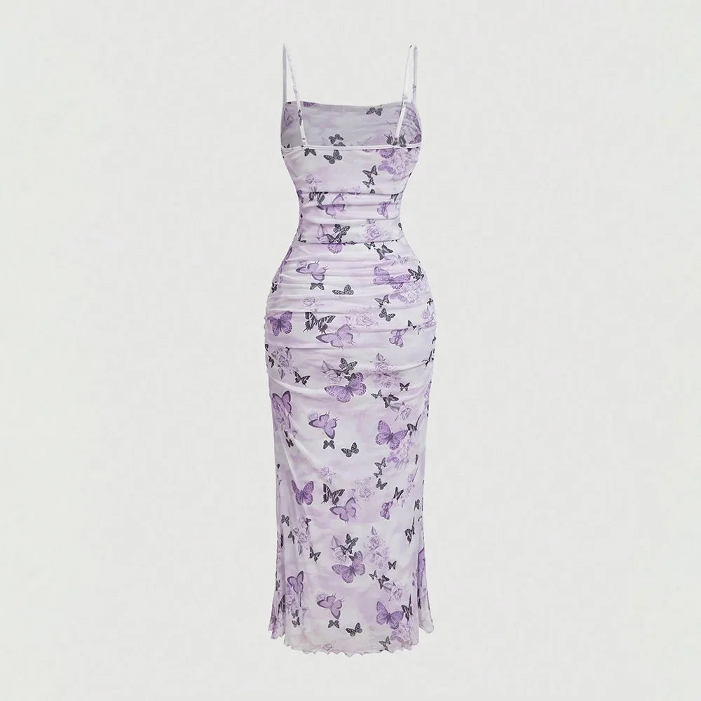 Evening Sleeveless Butterfly Stringy  Dresses