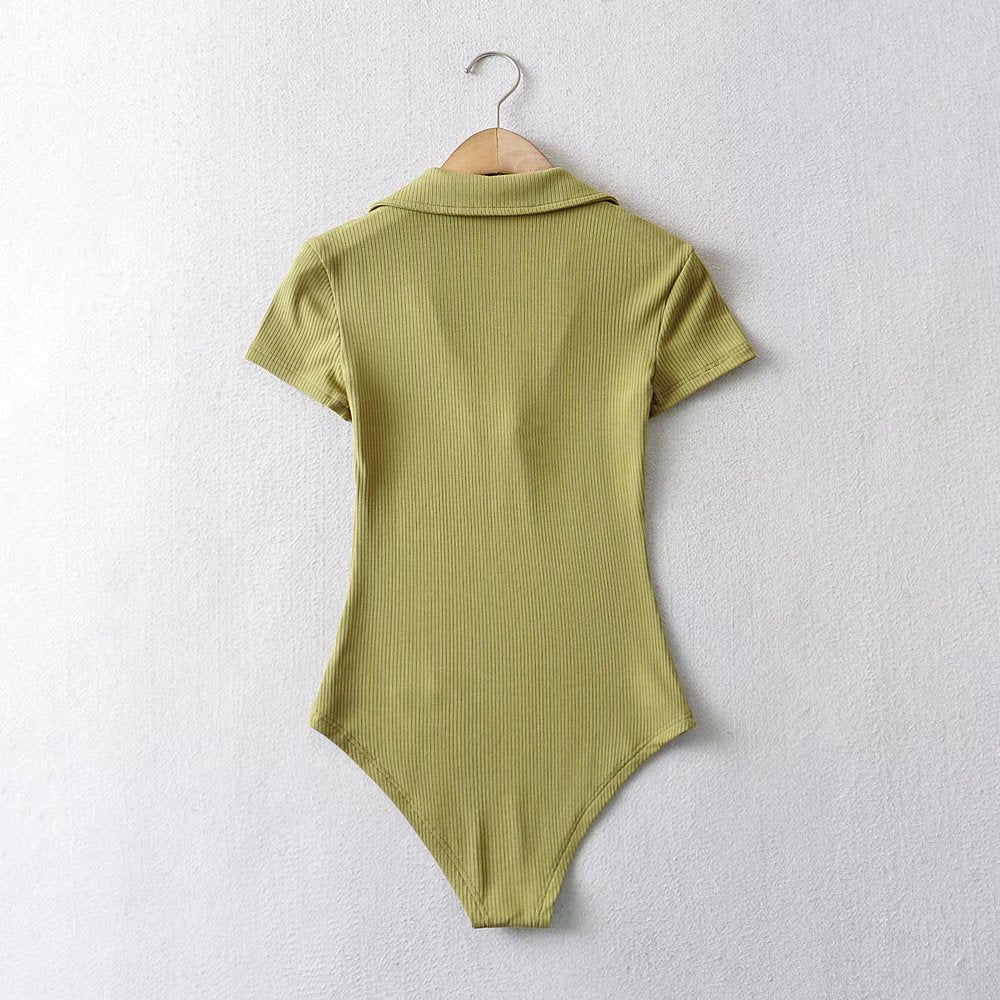 Elastic Short Sleeve Bodysuit