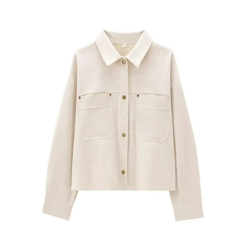 Long Sleeve Faux Versatile Loose Fit Jacket