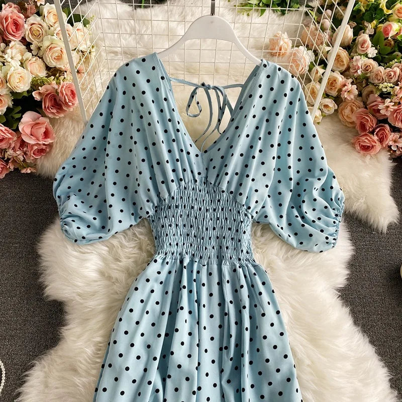 V Neck Dolman Sleeves Floral Print Wide Leg Jumpsuit