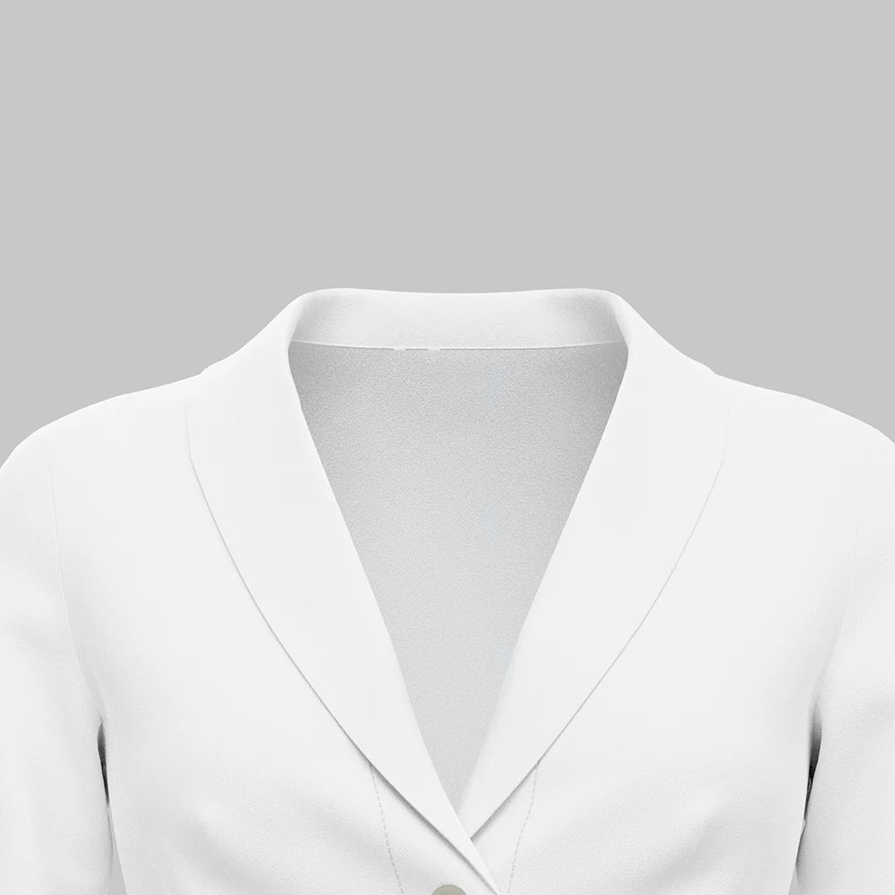 Long Sleeve Lapel Office Lady Blouses