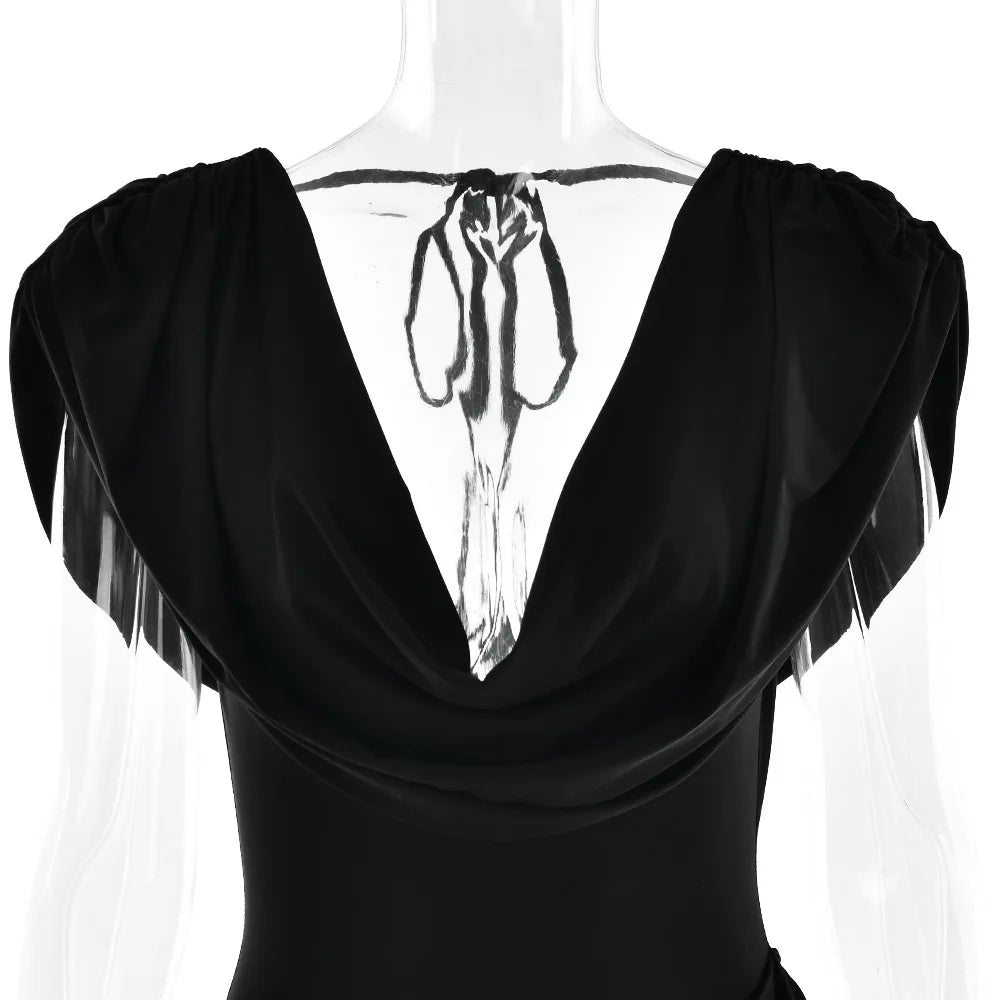 Sleeveless High Waist Ribbon Dress