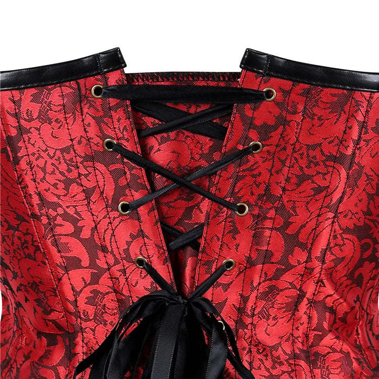 Medieval Viking Pirate Steampunk Leather Corset