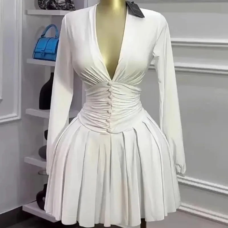 Long Sleeve Elegant Mini Dress
