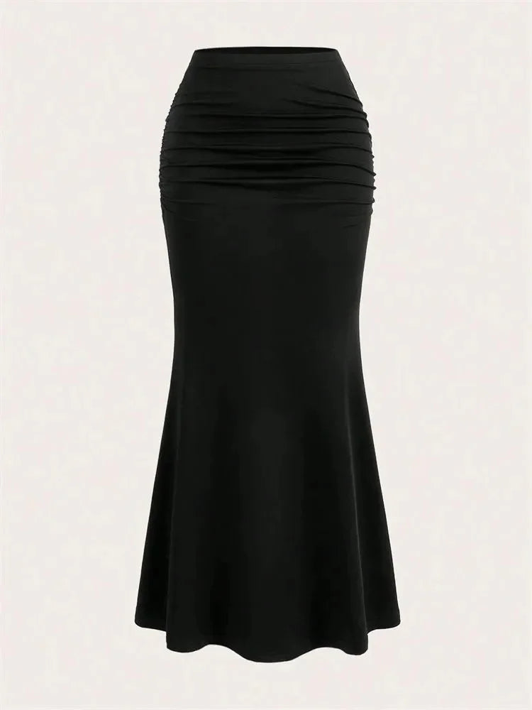 Elastic Elegant High Waist Mermaid Maxi Skirts