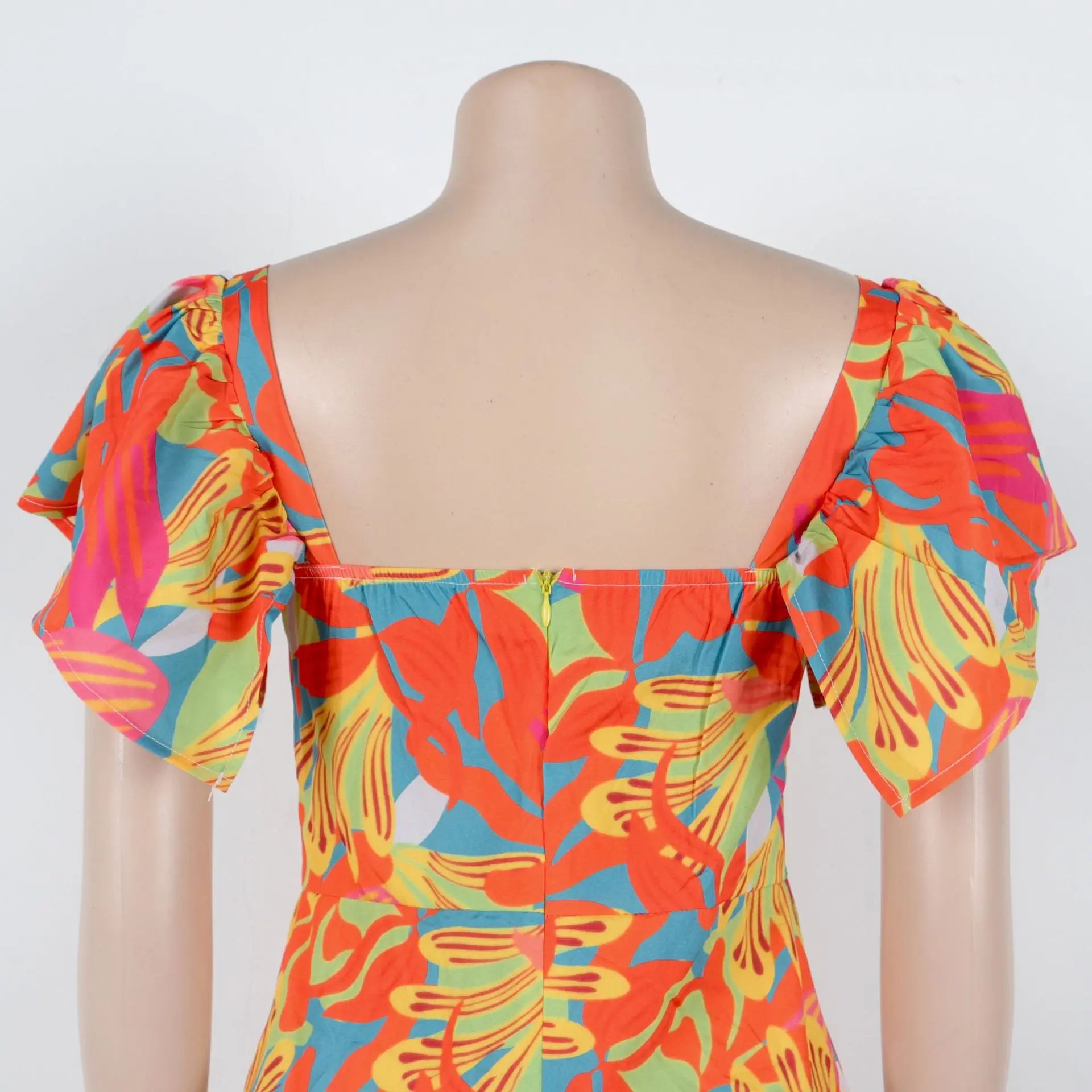 Floral Print Short Sleeve  Playsuits Jumpsuit