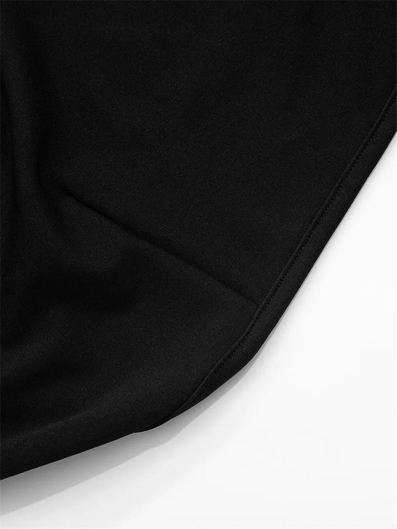 Patchwork Halter Backless Sleeveless Pleated Midi Dress