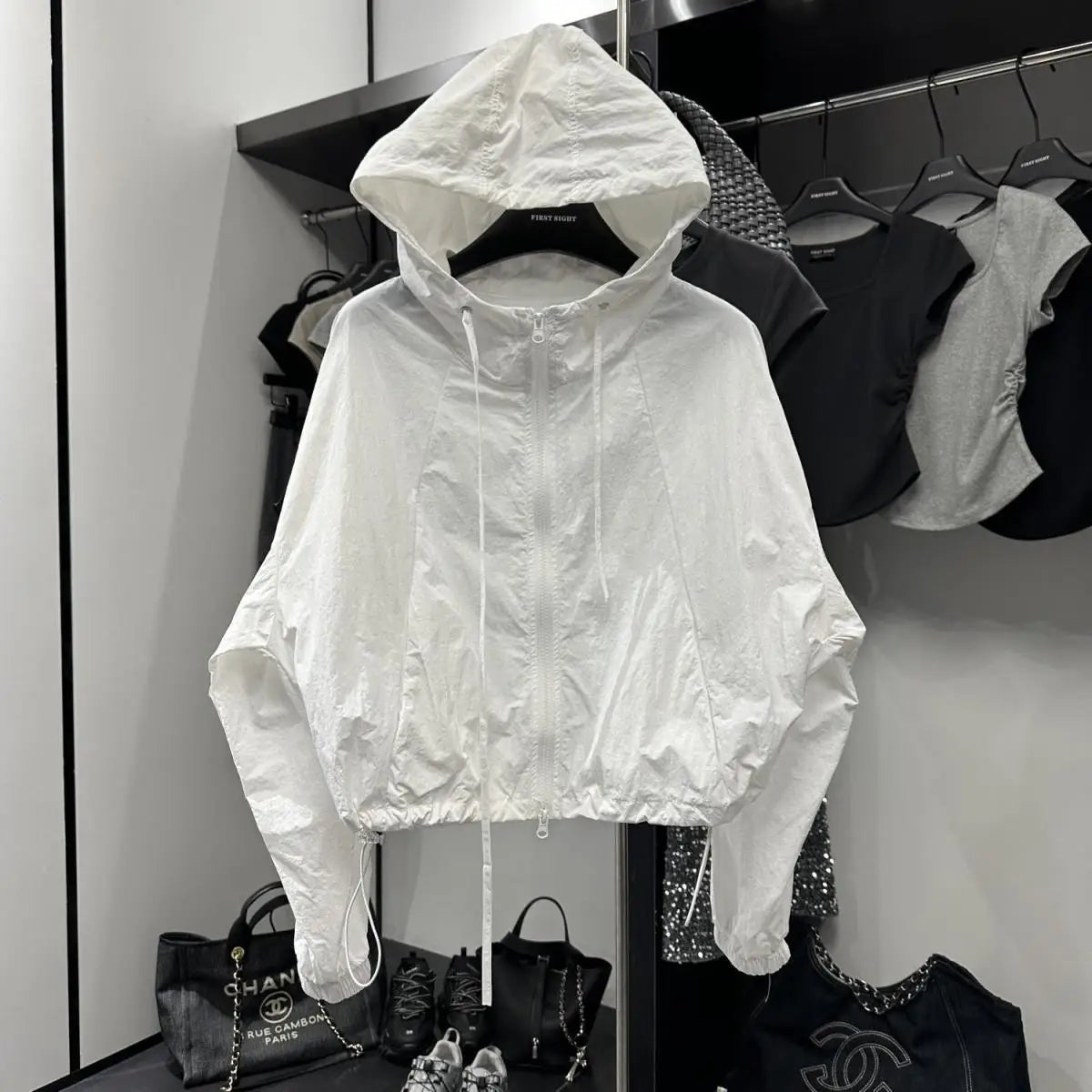 Sunscreen Hooded Thin Loose Vintage Jacket
