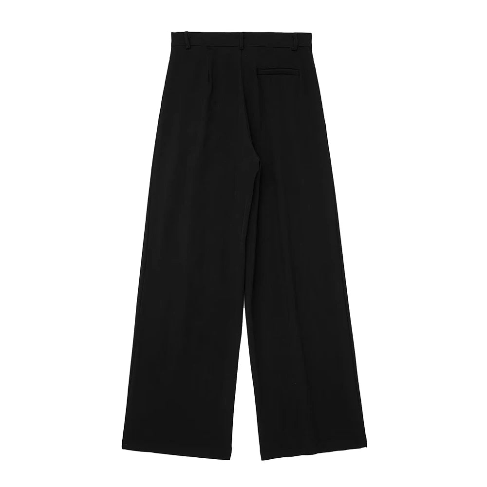 Single Breasted Vest + High Waisted Casual Trousers Set