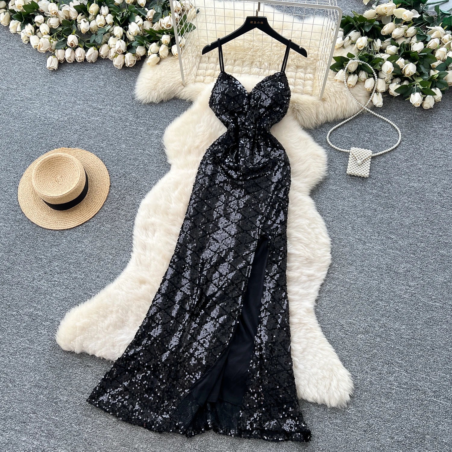 Chic vintage sleeveless pleated Elegant dress