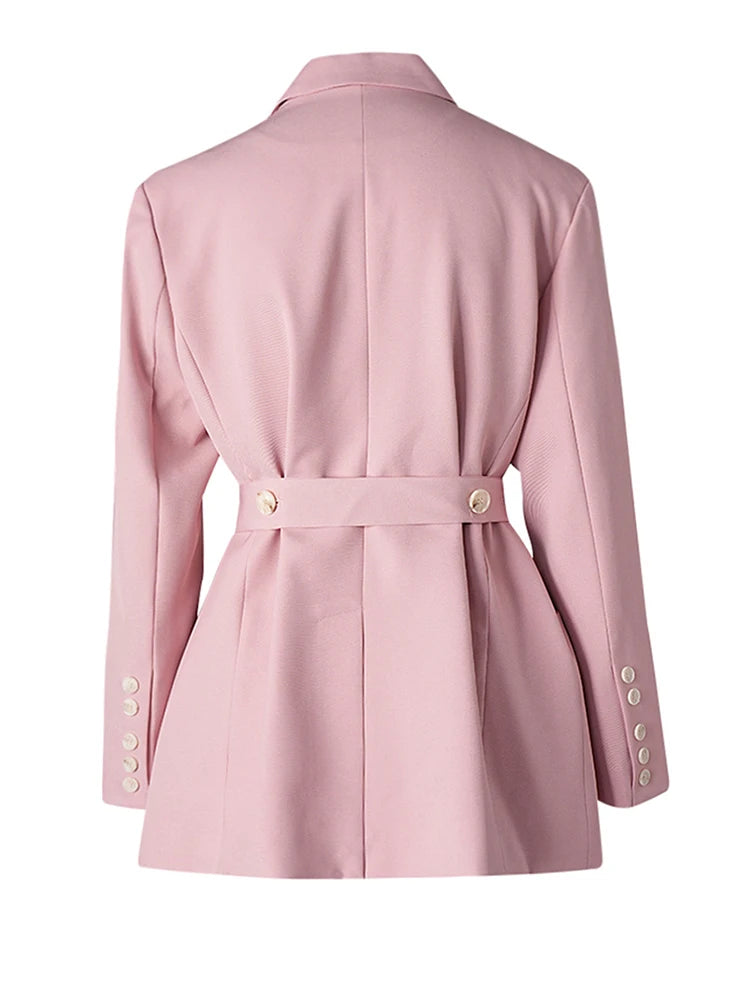 Elegant Lapel Long Sleeve Blazer Jacket