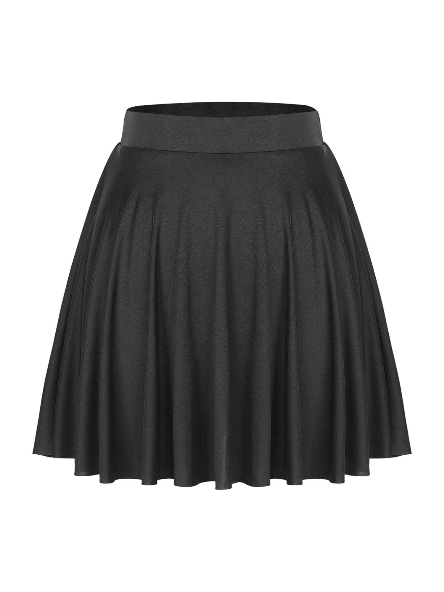 Elastic Waistband Flared Ruffles Skirts