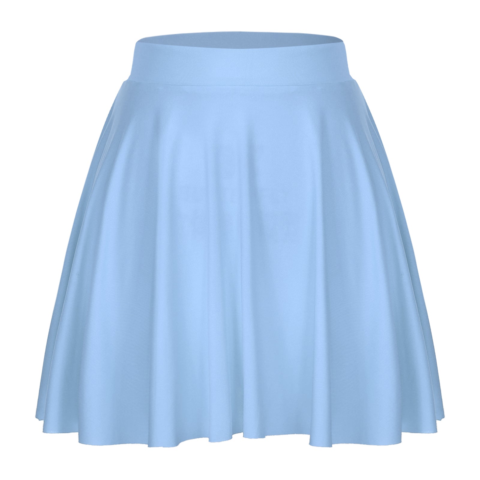 Elastic Waistband Flared Ruffles Skirts