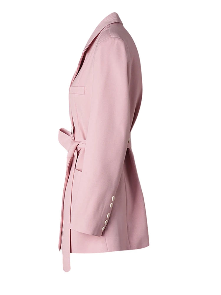 Elegant Lapel Long Sleeve Blazer Jacket