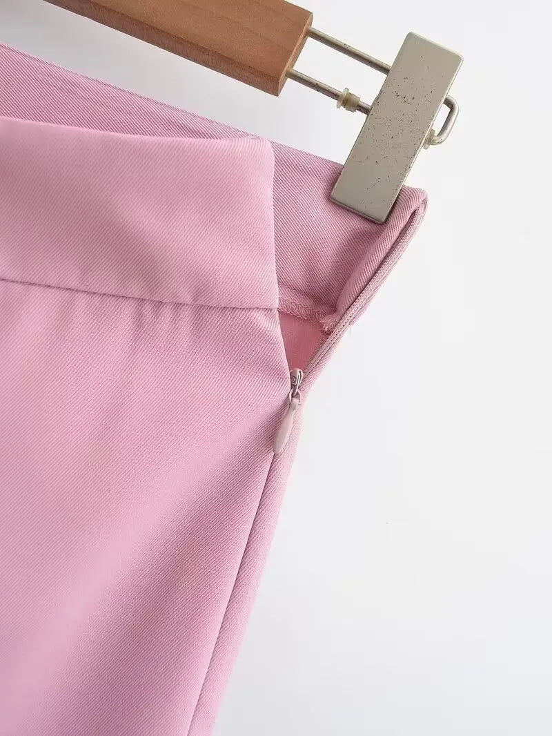 Elegant Blazer Pants Set Loose Lapel Single-breasted Jacket Coat Wide Leg Trousers Matching Suits